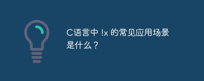 C语言中 !x 的常见应用场景是什么？ - 小浪资源网