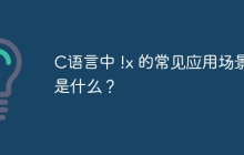 C语言中 !x 的常见应用场景是什么？