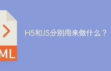 H5和JS分别用来做什么？