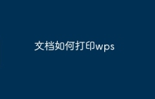 文档如何打印wps