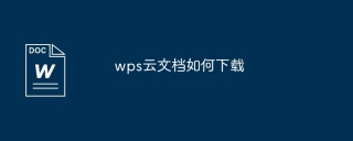 wps云文档如何下载