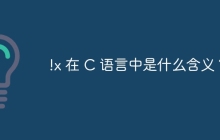 !x 在 C 语言中是什么含义？