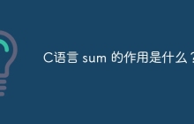 C语言 sum 的作用是什么？