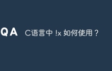 C语言中 !x 如何使用？