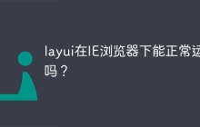 layui在IE浏览器下能正常运行吗？