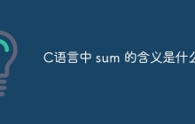 C语言中 sum 的含义是什么？