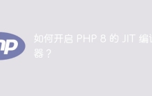 如何开启 PHP 8 的 JIT 编译器?