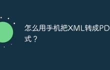 怎么用手机把XML转成PDF格式？