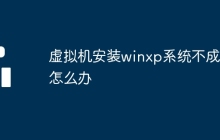 虚拟机安装winxp系统不成功怎么办