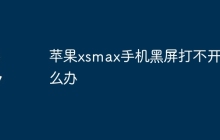 苹果xsmax手机黑屏打不开怎么办