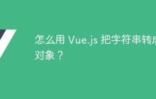 怎么用 Vue.js 把字符串转成对象？