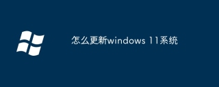 怎么更新windows 11系统