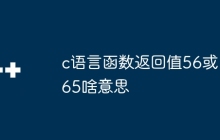 c语言函数返回值56或65啥意思