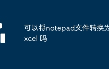 可以将notepad文件转换为 excel 吗