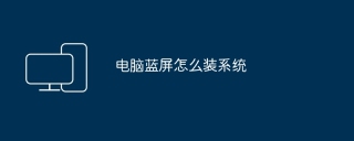 电脑蓝屏怎么装系统