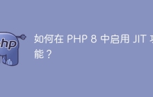 如何在 PHP 8 中启用 JIT 功能?