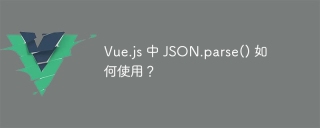 Vue.js 中 JSON.parse() 如何使用?