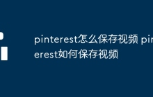 pinterest怎么保存视频 pinterest如何保存视频