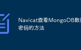 Navicat's method to view MongoDB database password
