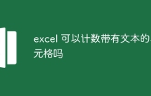 excel 可以计数带有文本的单元格吗