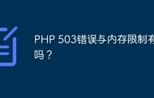 PHP 503错误与内存限制有关吗？