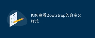 如何查看Bootstrap的自定義樣式