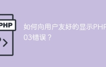 如何向用户友好的显示PHP 503错误？