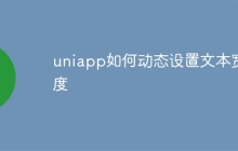 uniapp如何动态设置文本宽度