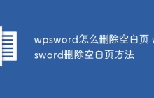 wpsword怎么删除空白页 wpsword删除空白页方法