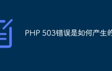 PHP 503错误是如何产生的？
