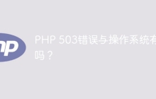 PHP 503错误与操作系统有关吗？