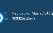Navicat for MariaDB如何查看数据库密码？