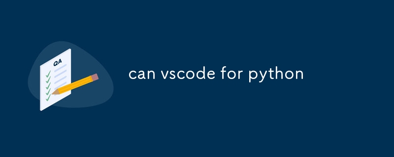 可以用 vscode 來運行 python