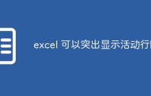 excel 可以突出显示活动行吗