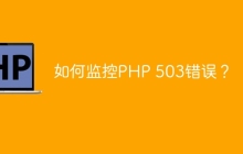 如何监控PHP 503错误？