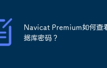 Navicat Premium如何查看数据库密码？
