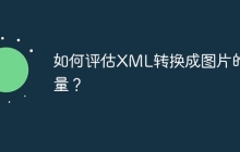 如何评估XML转换成图片的质量？