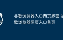 谷歌浏览器入口网页界面 谷歌浏览器网页入口首页