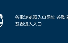 谷歌浏览器入口网址 谷歌浏览器进入入口