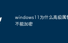 windows11为什么高级属性不能加密