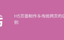 H5页面制作与传统网页的区别