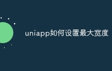 uniapp如何设置最大宽度