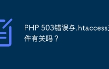 PHP 503错误与.htaccess文件有关吗？