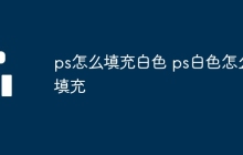 ps怎么填充白色 ps白色怎么填充