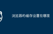 浏览器的缓存设置在哪里