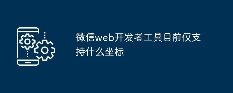 微信web开发者工具目前仅支持什么坐标