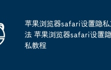 苹果浏览器safari设置隐私方法 苹果浏览器safari设置隐私教程