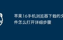 苹果16手机浏览器下载的文件怎么打开详细步骤