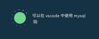 可以在 vscode 中使用 mysql 嗎