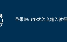 苹果的id格式怎么输入教程